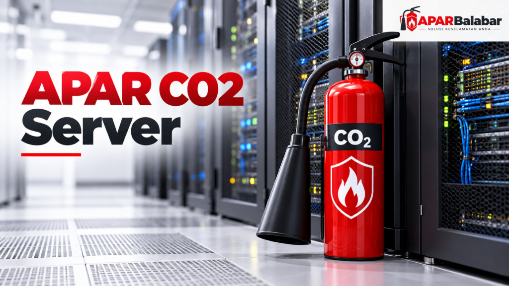 APAR CO2 ditempatkan di ruang server untuk perlindungan awal pada area peralatan elektronik