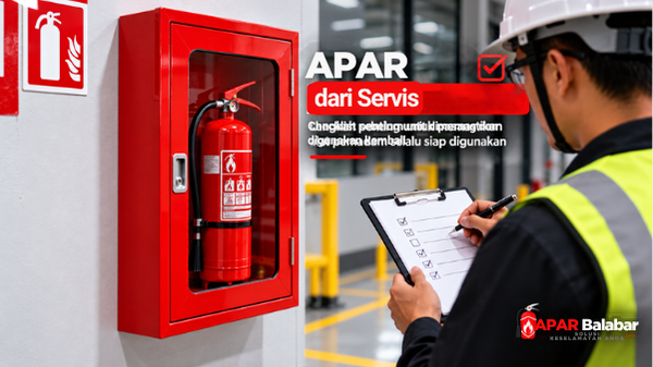 APAR kembali dari servis dengan checklist sebelum dipasang dan digunakan kembali