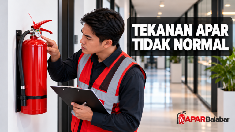 Tekanan APAR tidak normal dengan jarum manometer berada di zona merah
