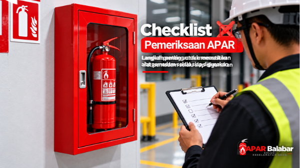 Checklist pemeriksaan APAR pada kabinet pemadam kebakaran di area kerja