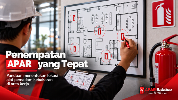Penempatan APAR yang tepat berdasarkan denah lokasi dan layout area kerja